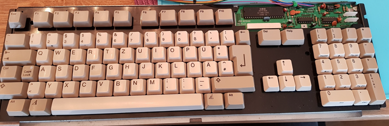 Die gereinigte Amiga 500 Tastatur